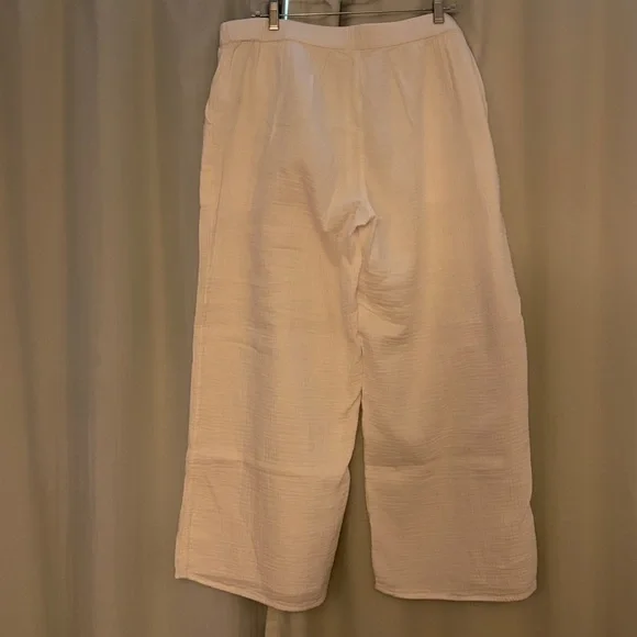Caslon Women’s White Textured Casual Resortwear summer Pants, size XL - Picture 5 of 6